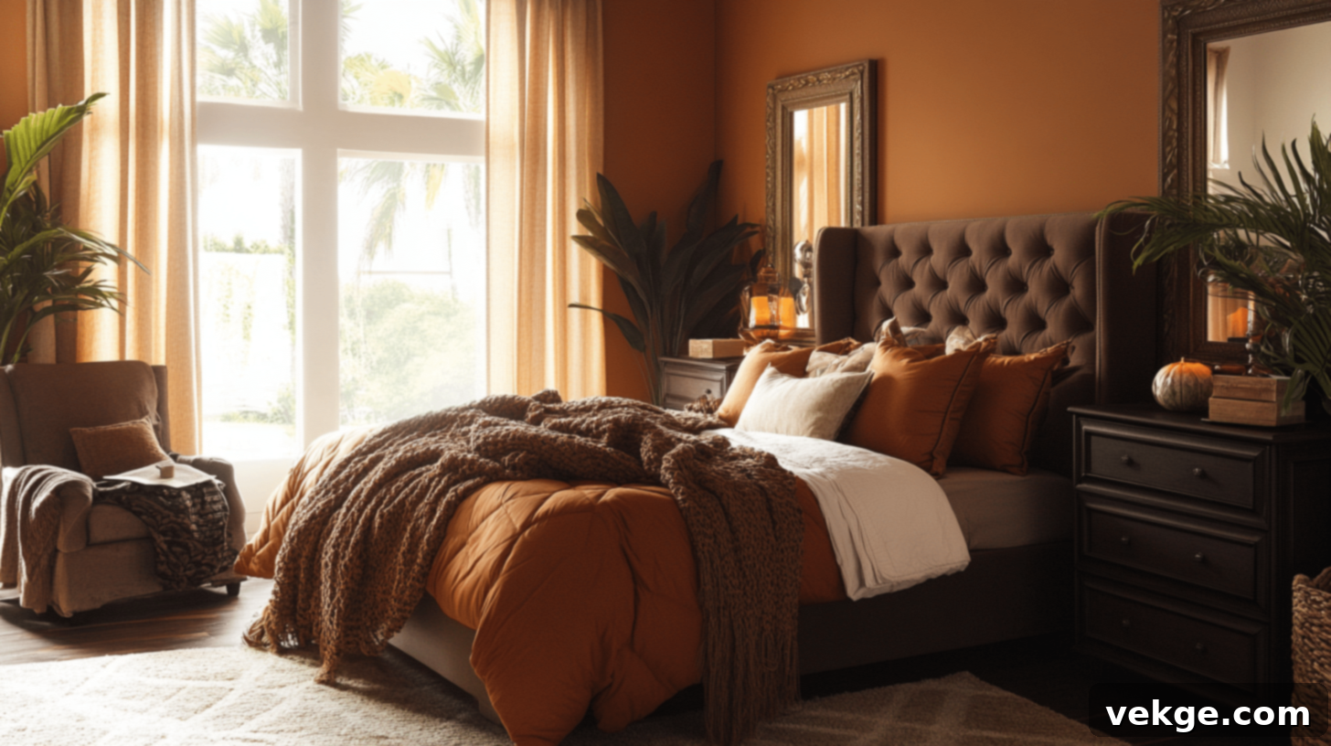 Shades of Brown for a Warm Fall Bedroom