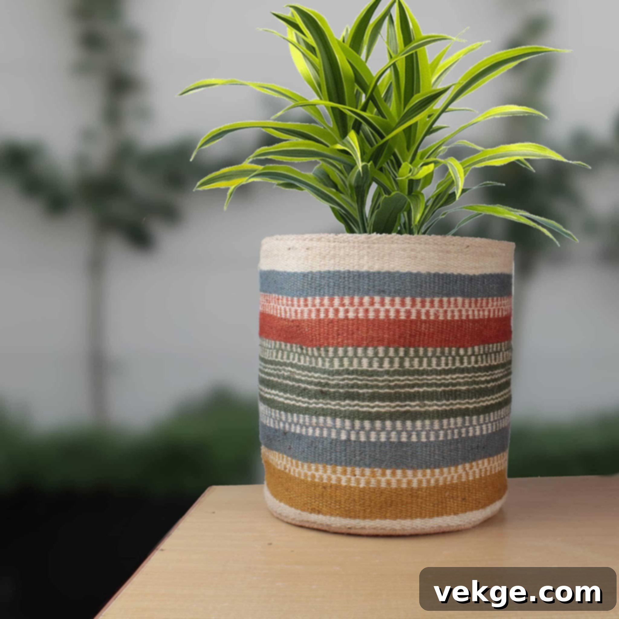 Bohemian Woven Basket Planters for a Relaxed Vibe