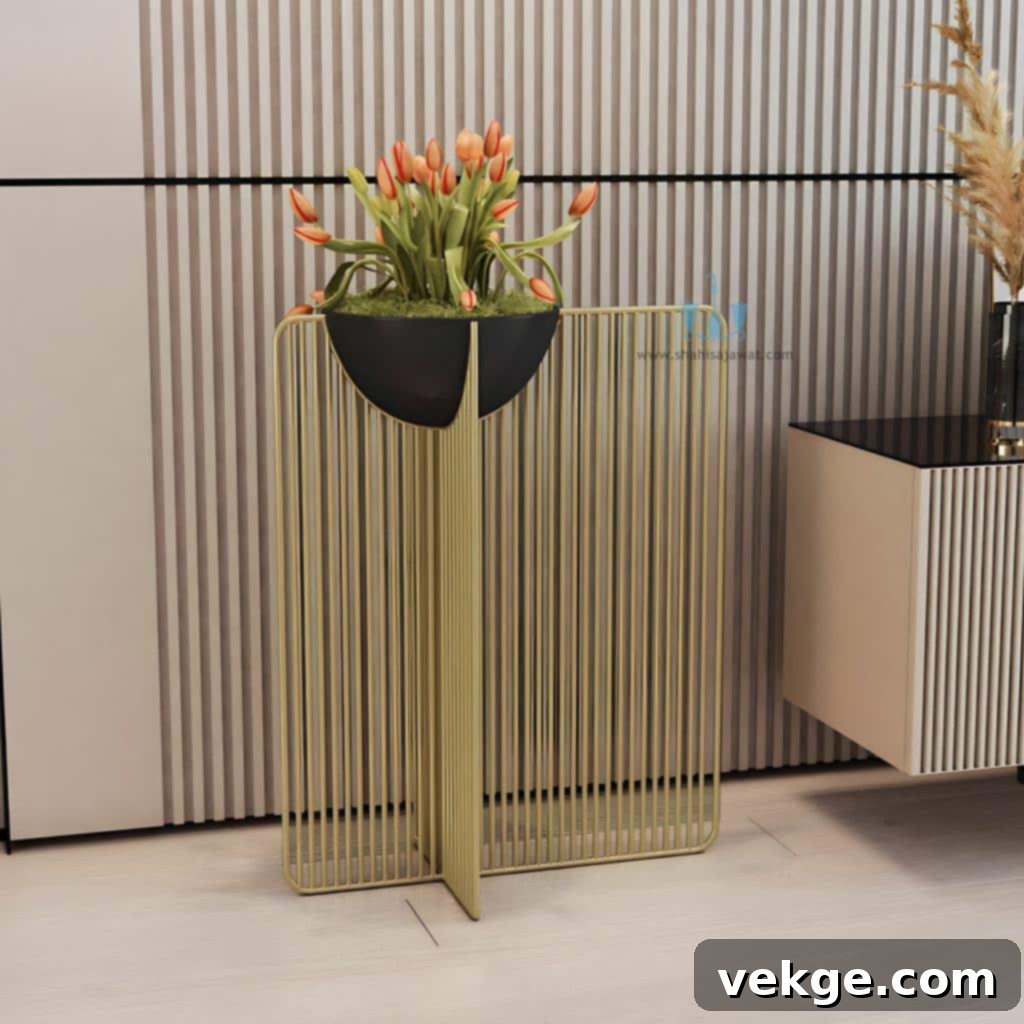 Sleek Metallic Planters for Modern Gardens