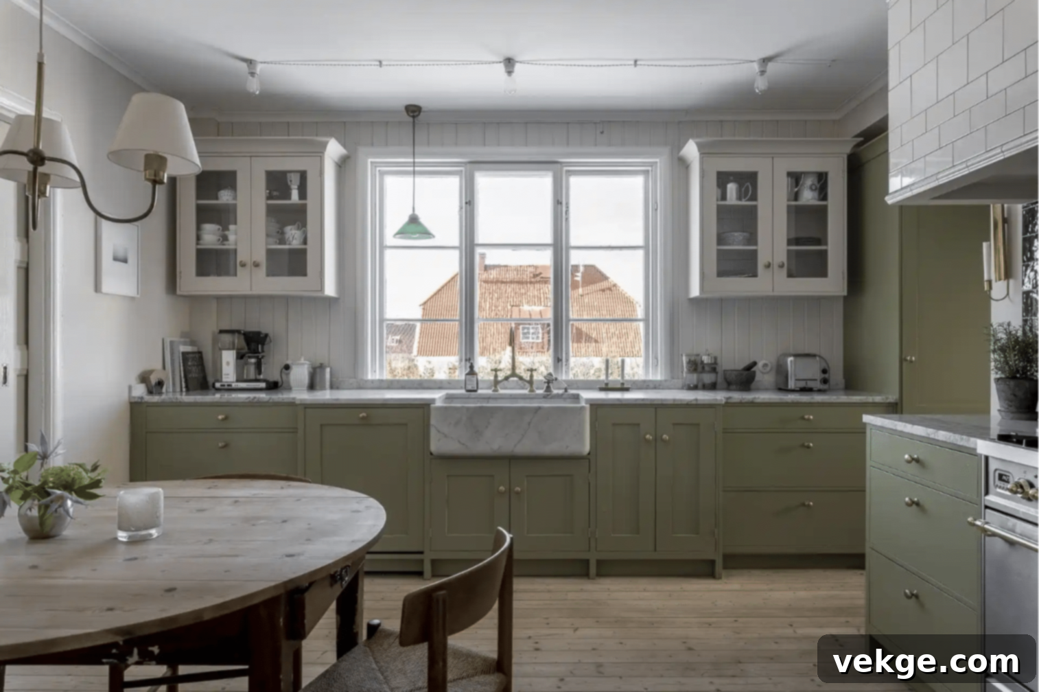 White Shiplap Backsplash Behind the White Cabinets on The Top Half in a charming kitchen