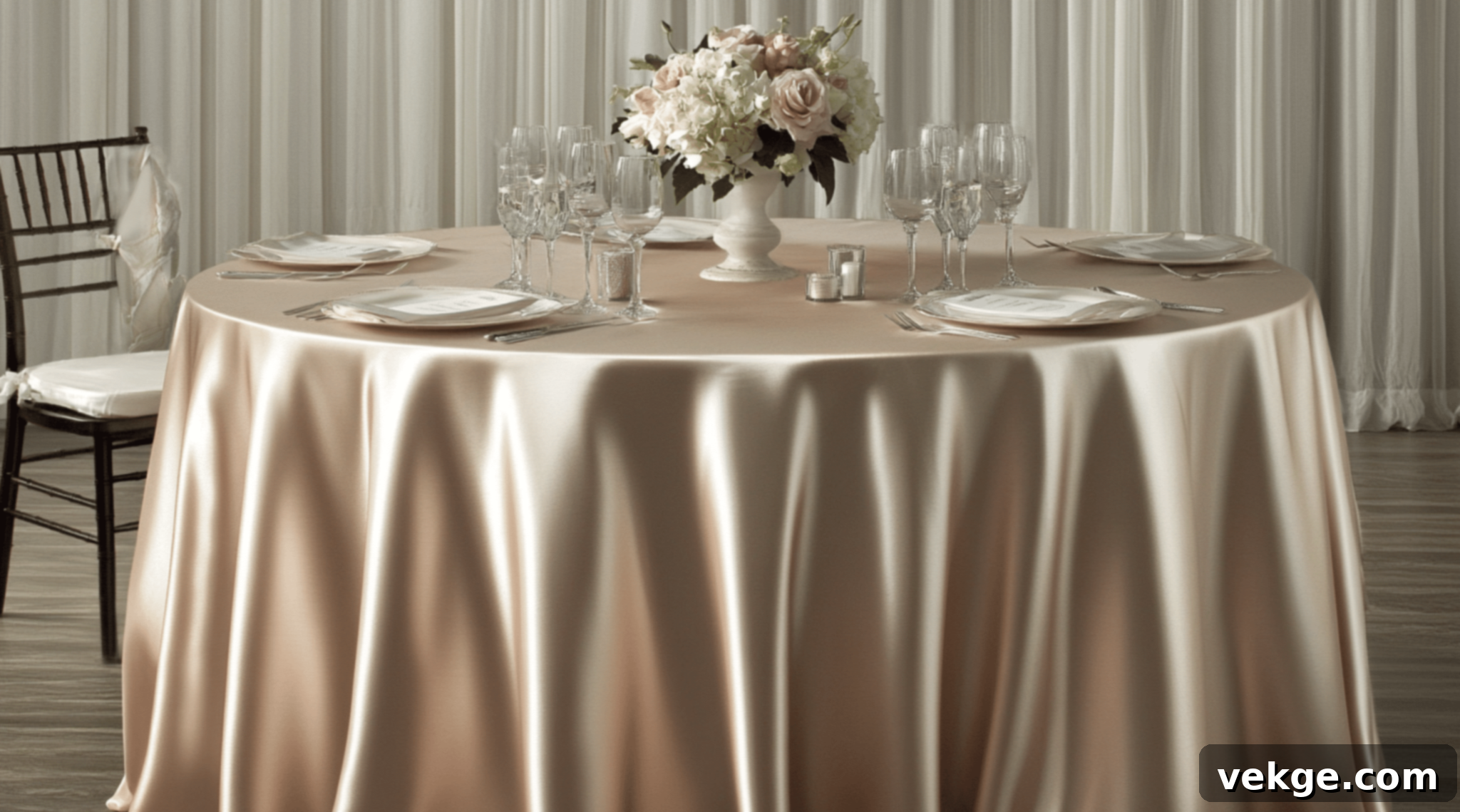 Formal Classiness Round Tablecloth - Satin or Silk in Pastels or Metallics