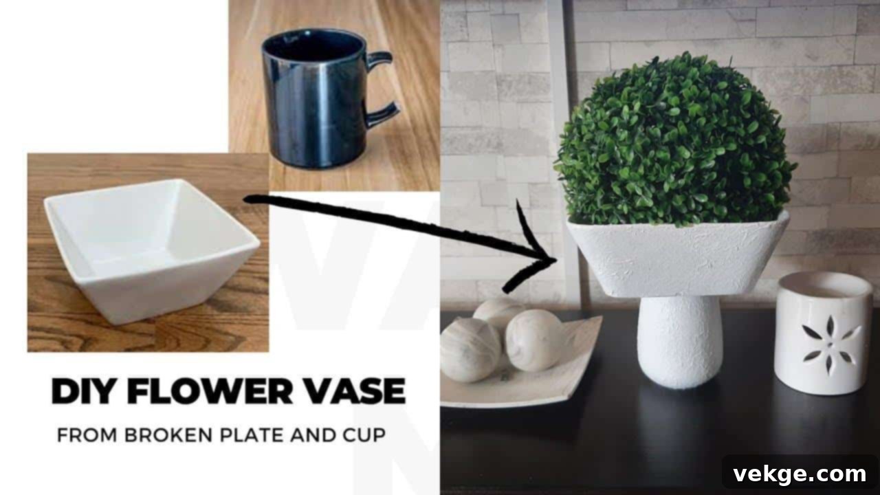 Upcycled Broken Mug as a Charming Mini Wall Vase
