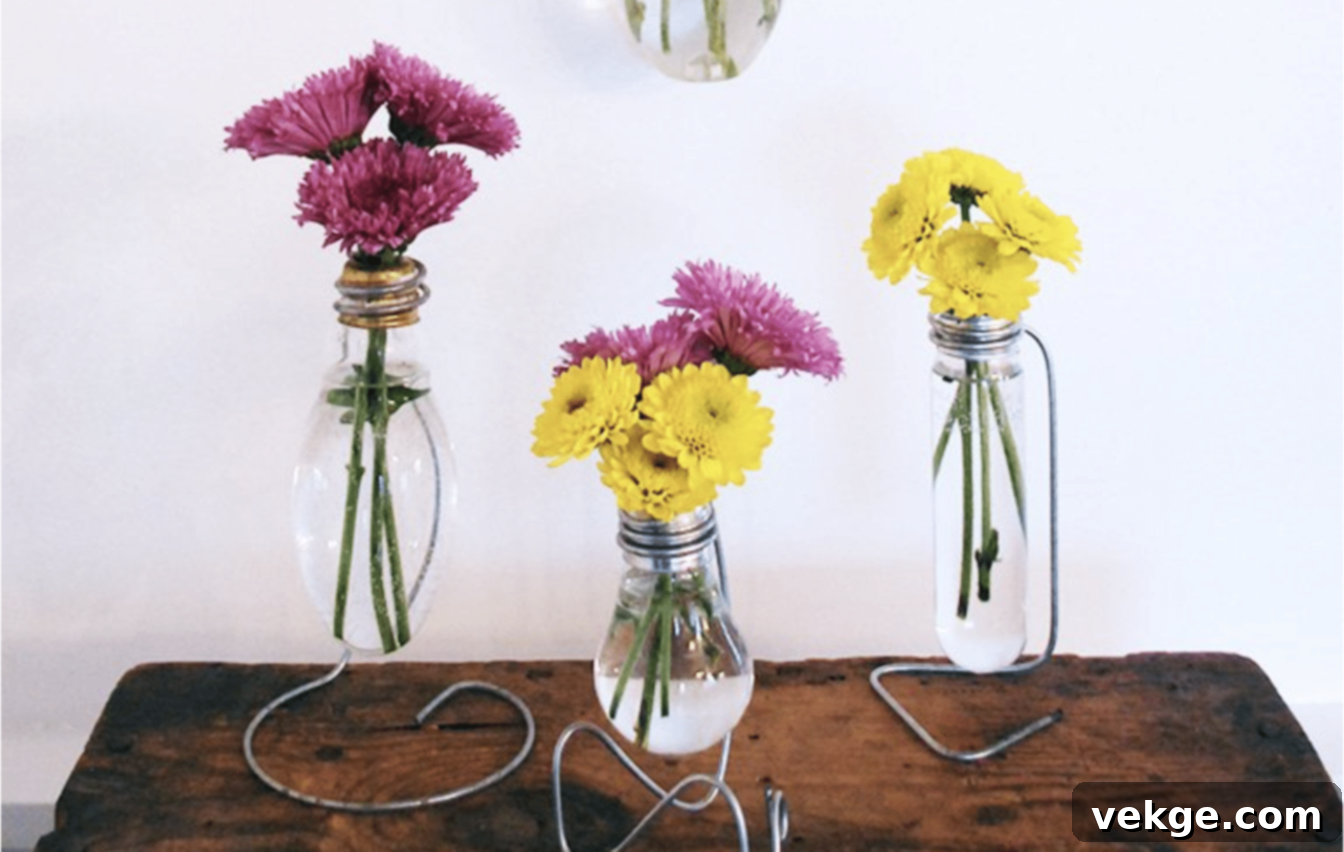 DIY Light Bulb Vase for Small Flowers or Air Plants