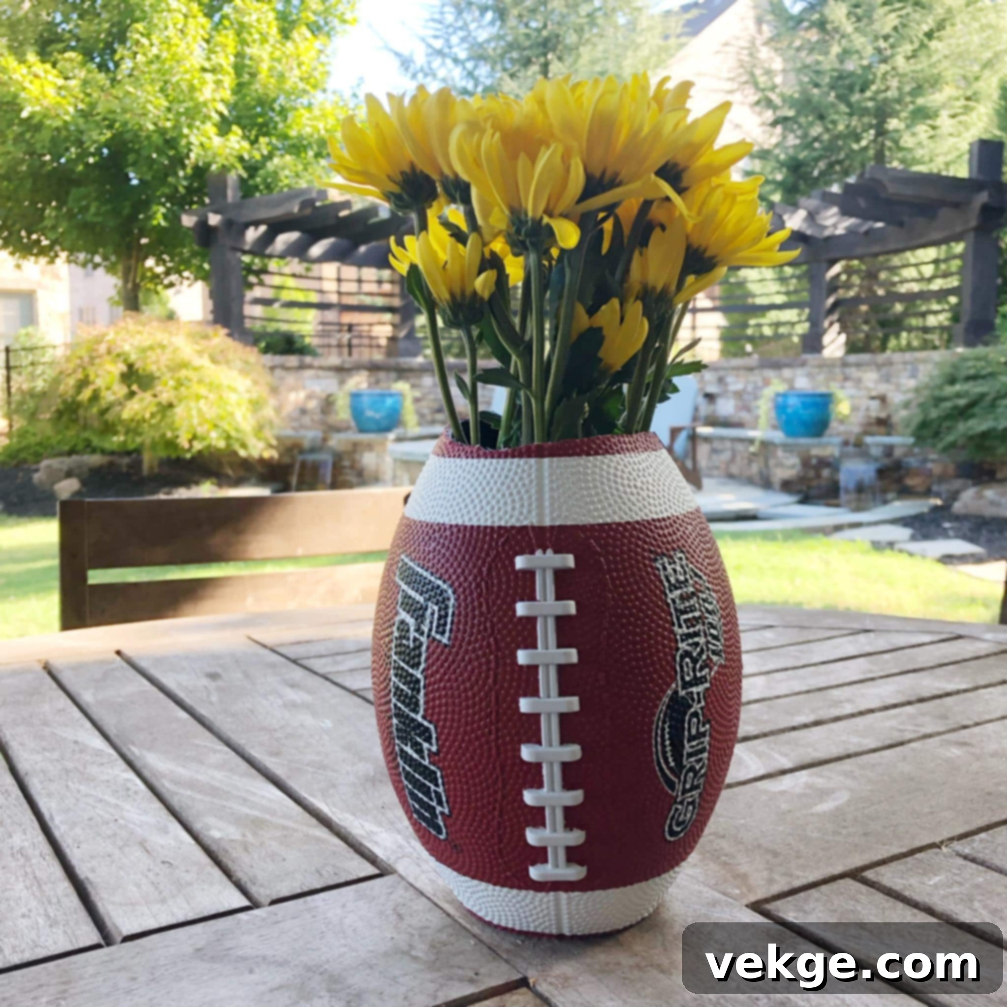 DIY Football Vase for Sports-Themed Decor