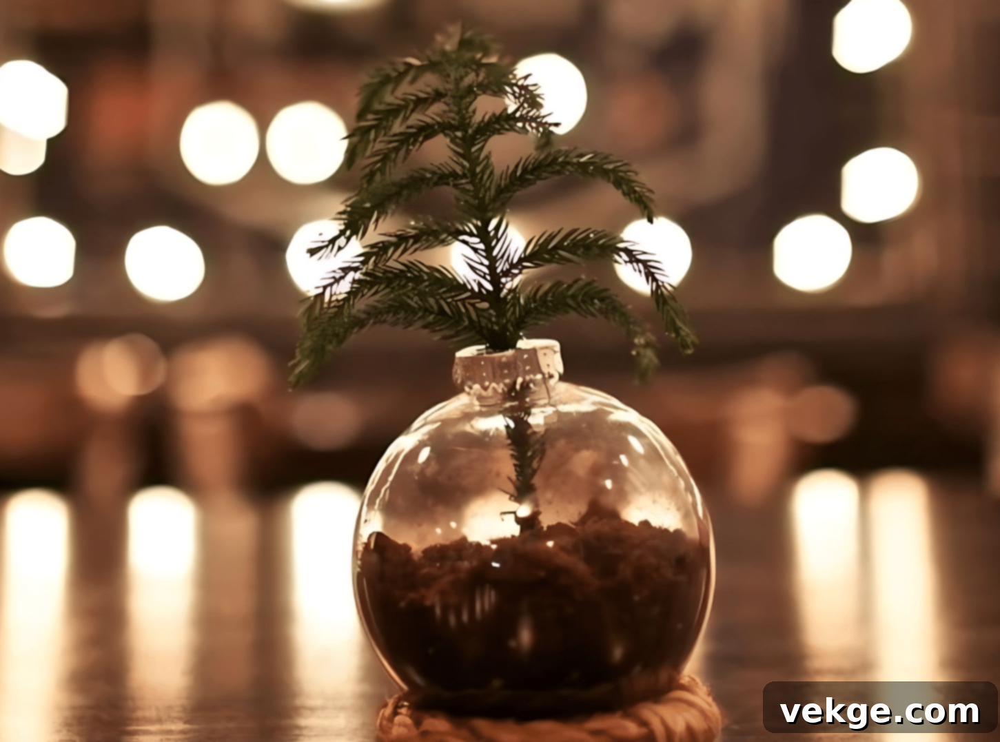 DIY Christmas Ornament Vase for Holiday Floral Displays