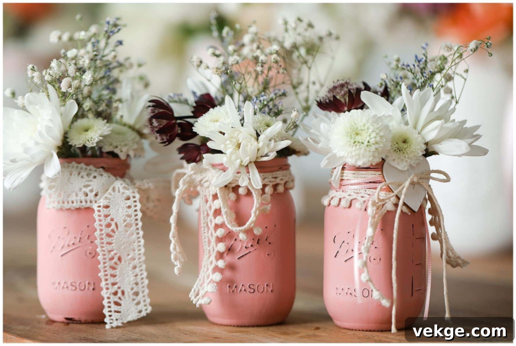 Grouped Antique Jars for Charming Floral Display