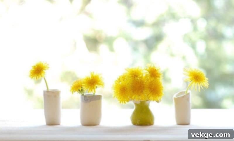 Delicate Dandelion Vases for Whimsical Decor