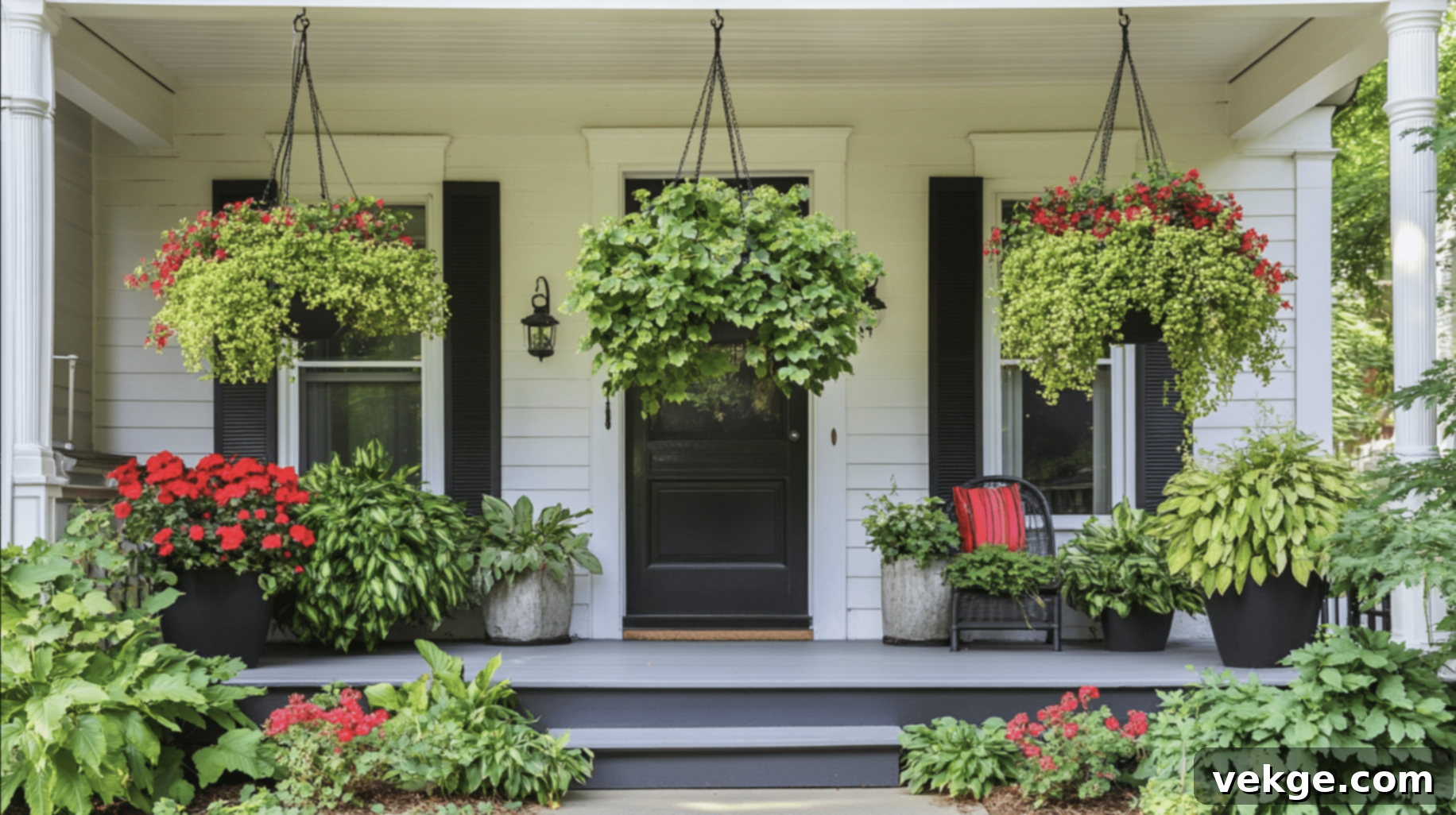 Modern Geometric Hanging Planters with Trailing Plants