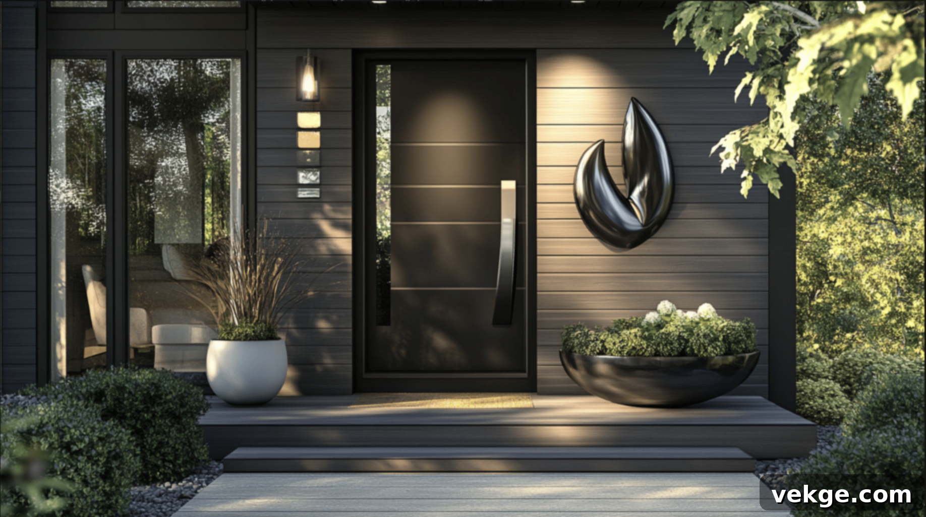 Modern Outdoor Sculpture for Fall Porch Decor