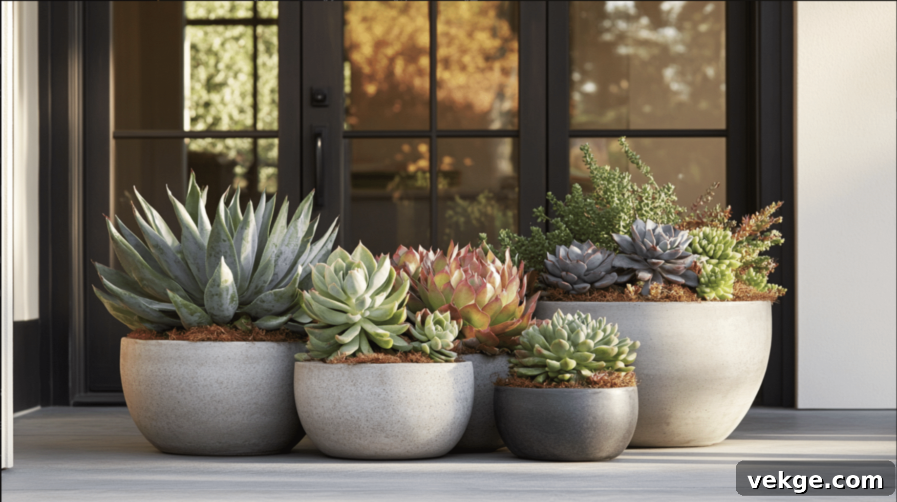 Modern Succulent Arrangements in Contemporary Planters
