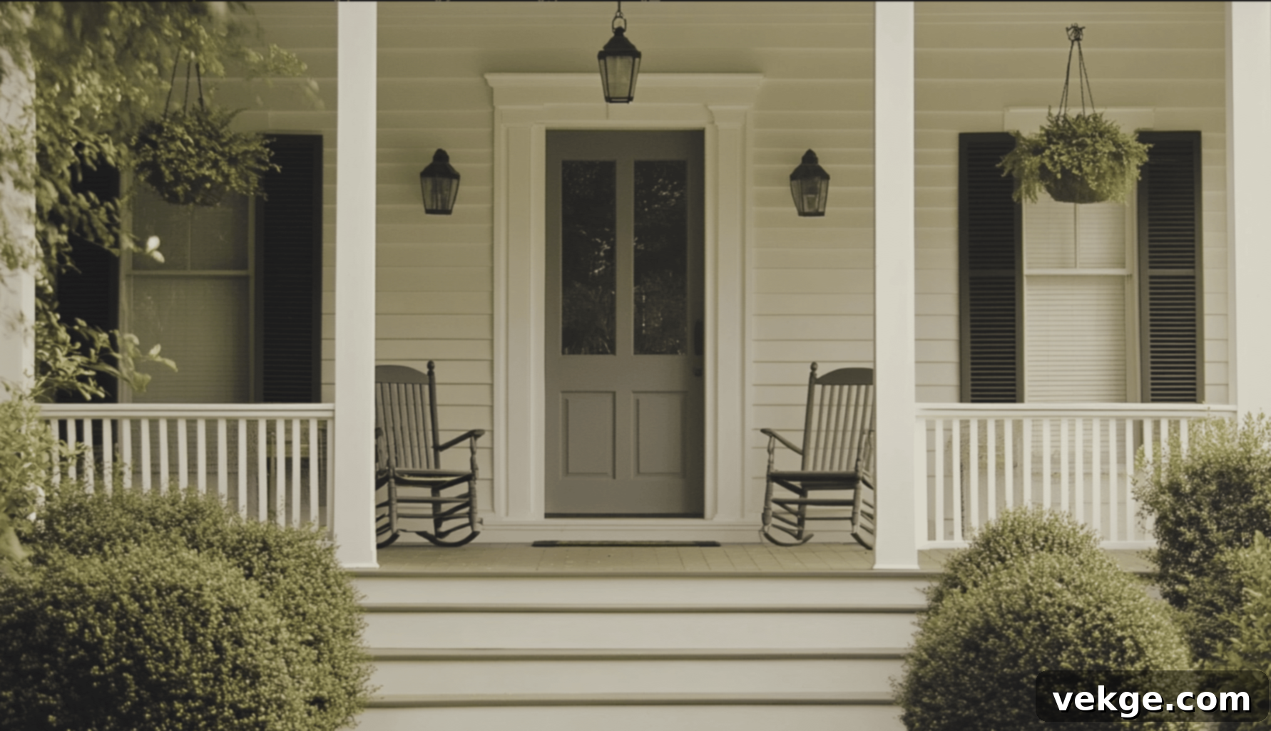 Monochromatic Gray Fall Porch Decor Theme