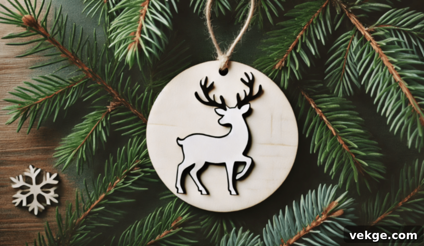 Charming DIY Mini Deer Pallet Ornament