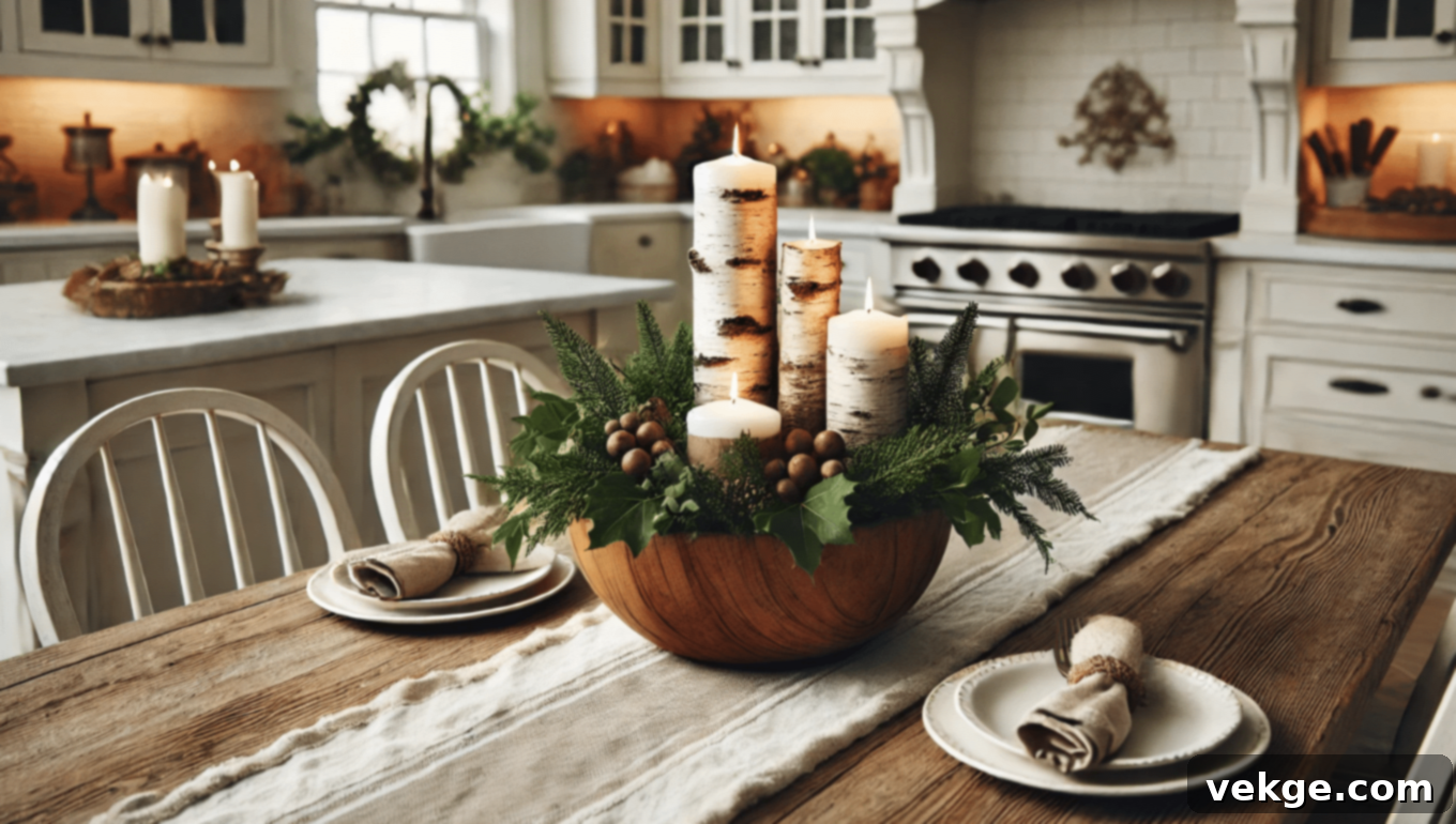 Natural DIY Birch Candle Holders for Rustic Table