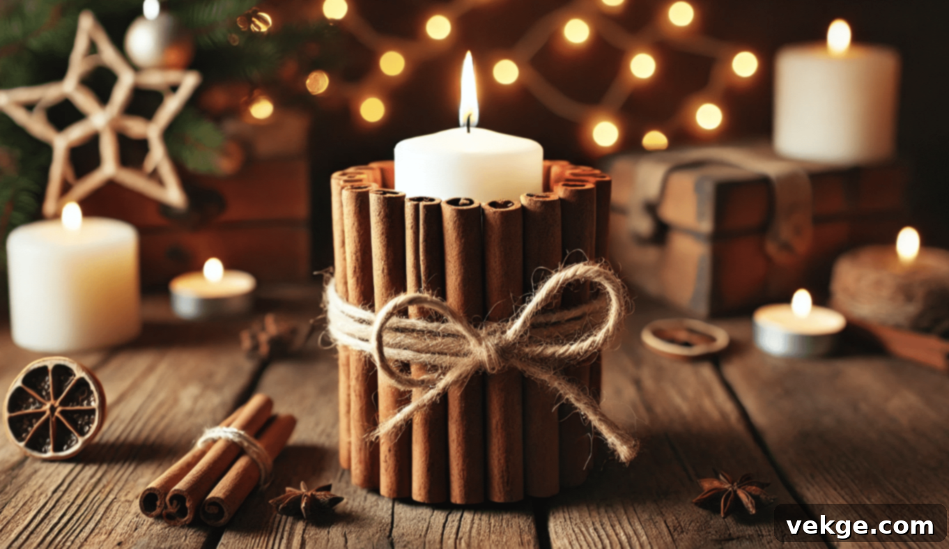 Fragrant Cinnamon Stick Candles for Cozy Holiday Decor