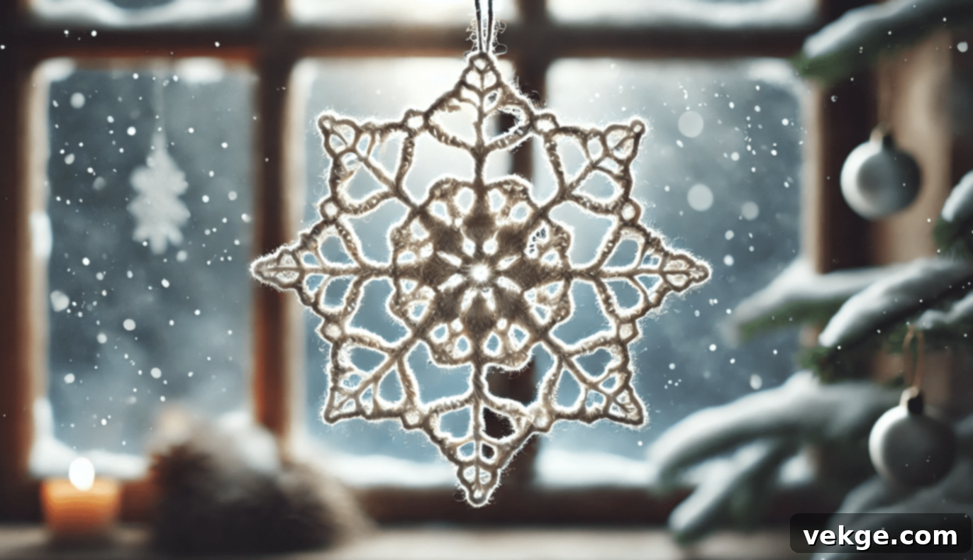 Delicate Snowflake Pattern Ornaments for Winter Decor