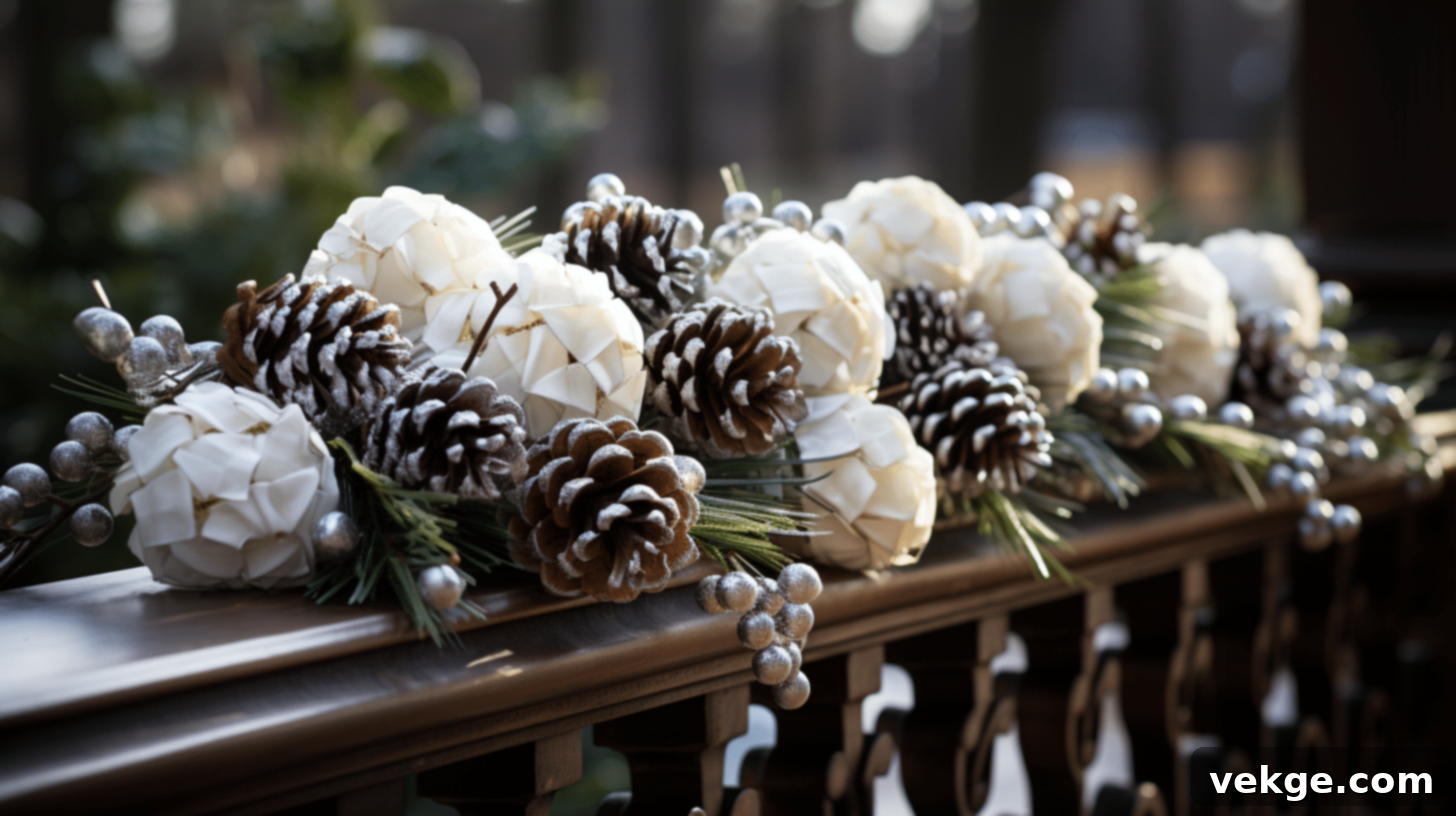 Natural Pinecone Christmas Garland for Festive Decor