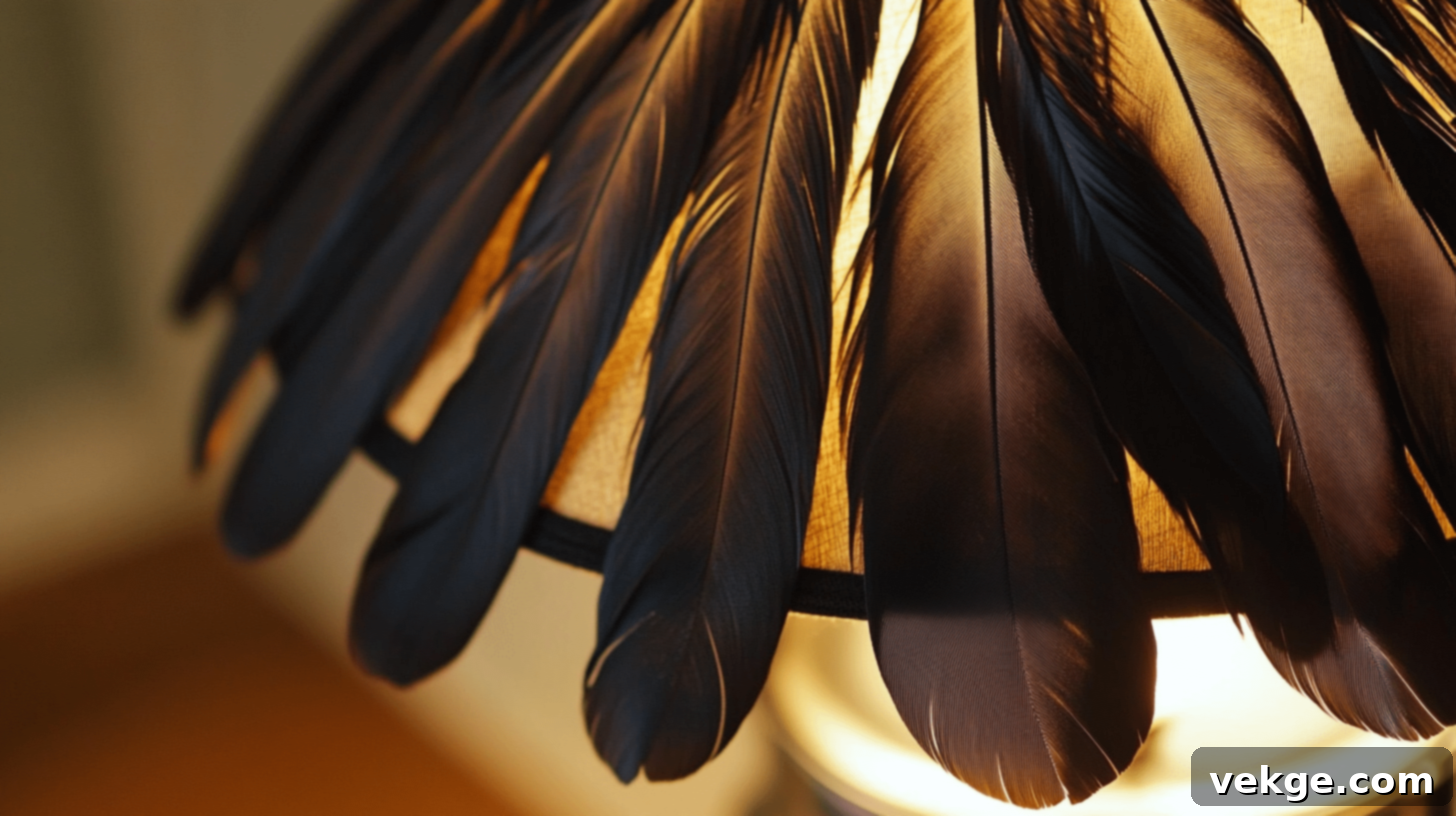 16 Inspiring Feather Decor Ideas 12 Feather Lampshades