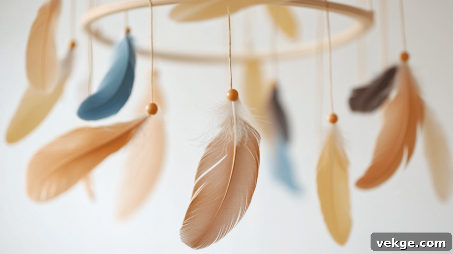 16 Inspiring Feather Decor Ideas 15 Feather Mobile