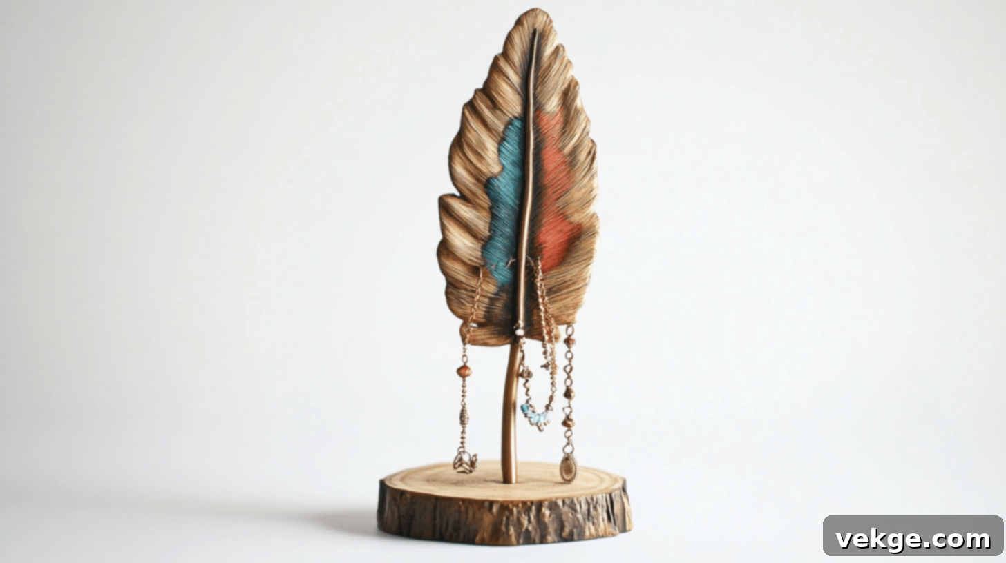 16 Inspiring Feather Decor Ideas 10 Feather Jewelry Stand