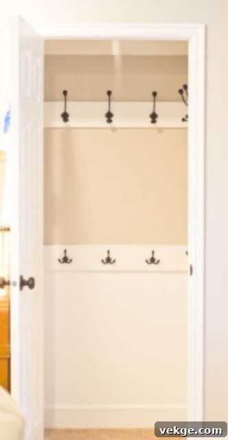 Turn a Hall Closet into a Backpack Station