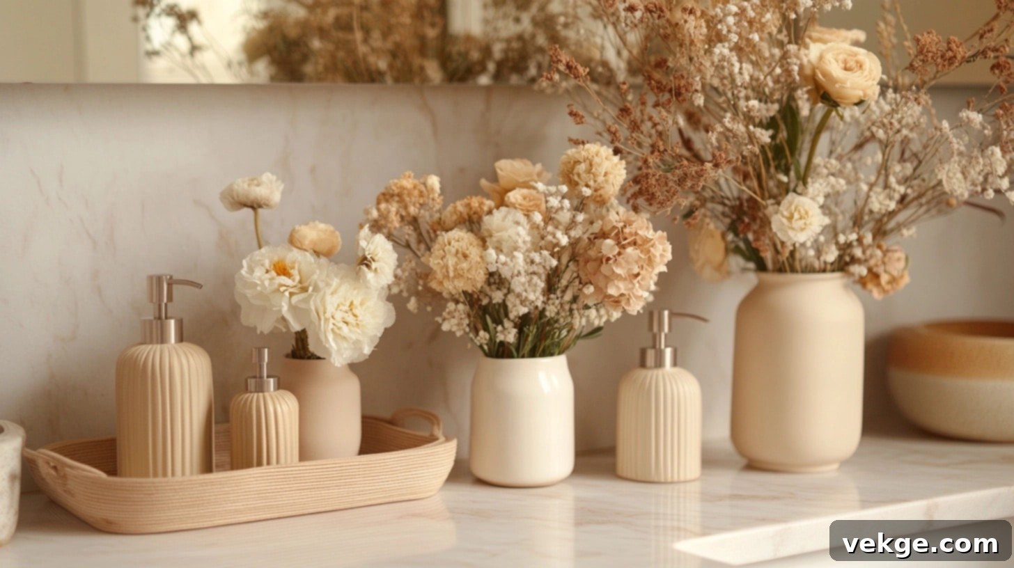 Decorative Vases with Faux Flowers