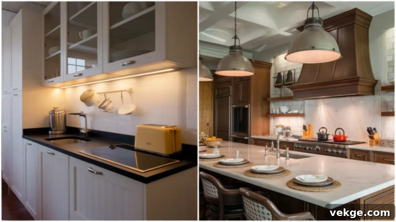 Best Lighting for a Small & Large Kitchen spaces