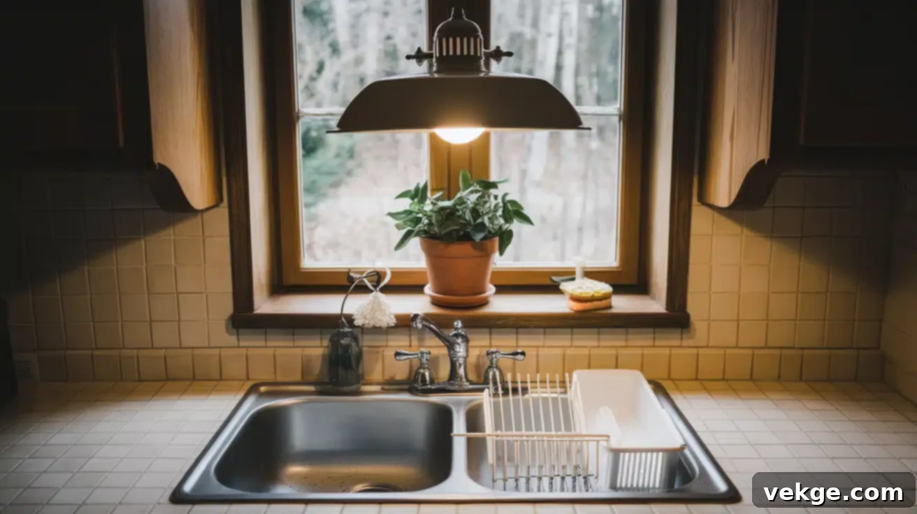 Over-Sink Lighting for a brighter kitchen sink area