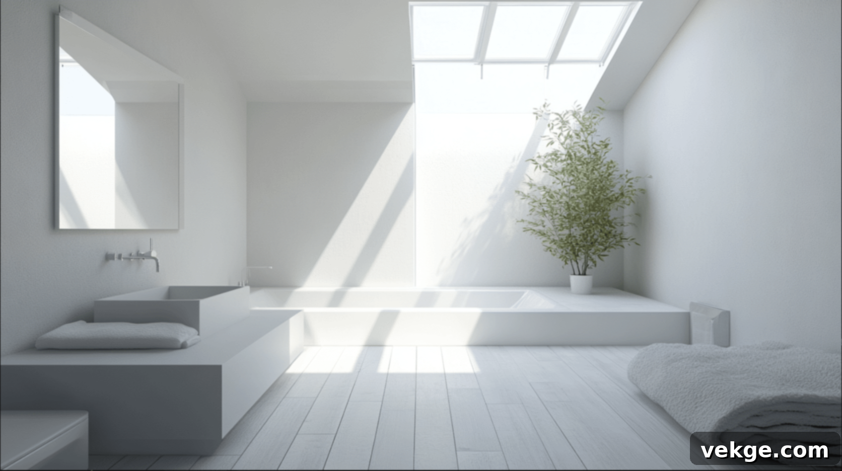 Natural Light in Japandi Bathroom