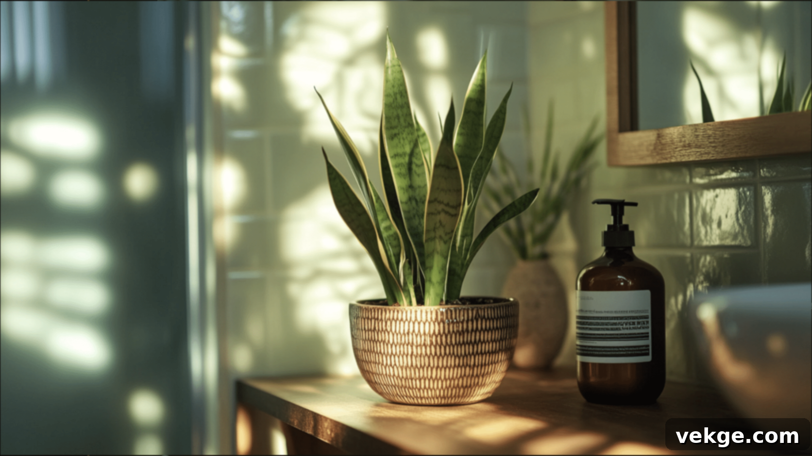 Plants and Greenery in Japandi Bathroom