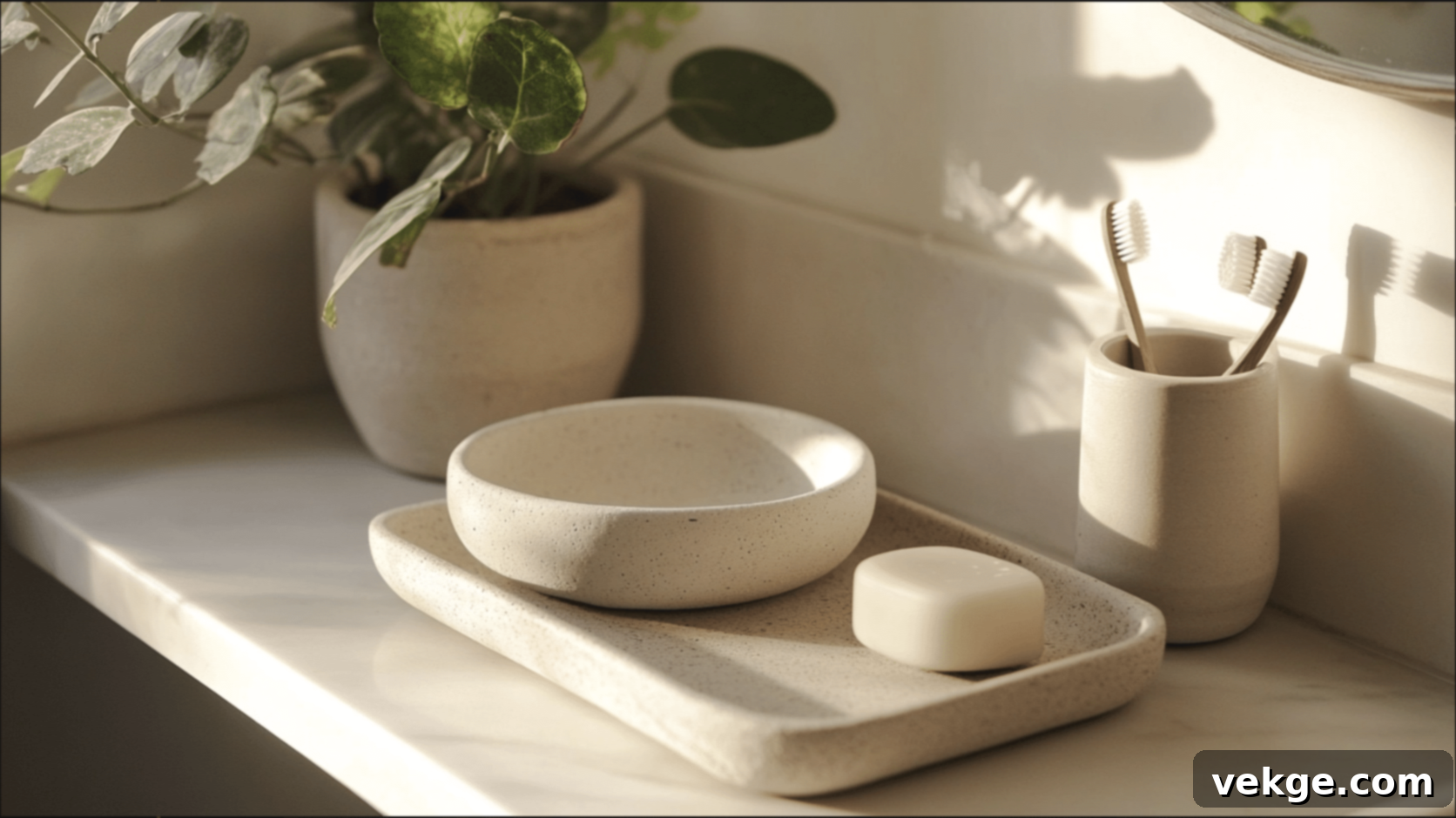 Functional Accessories in Japandi Bathroom