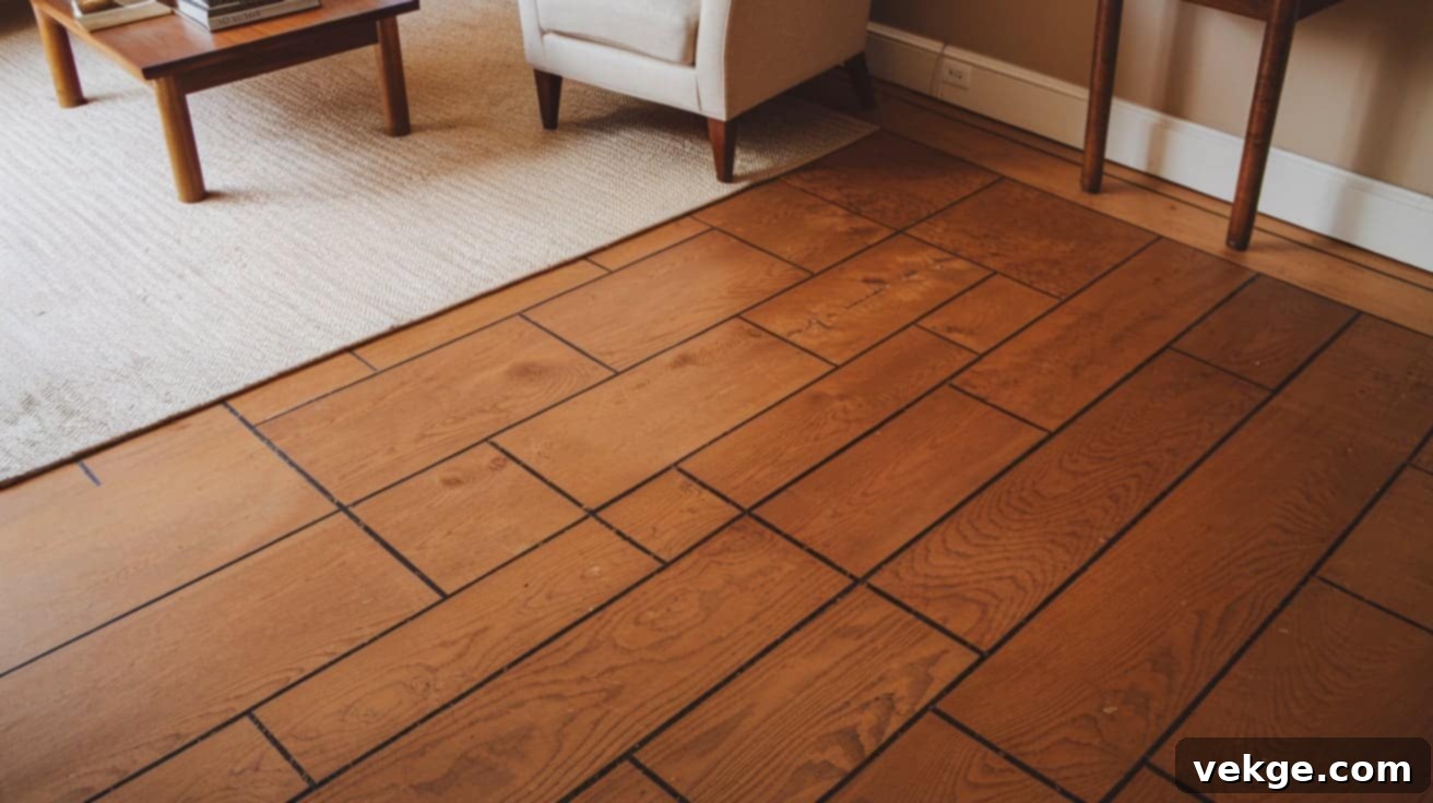 Classic oak plank hardwood flooring for a traditional and durable home interior
