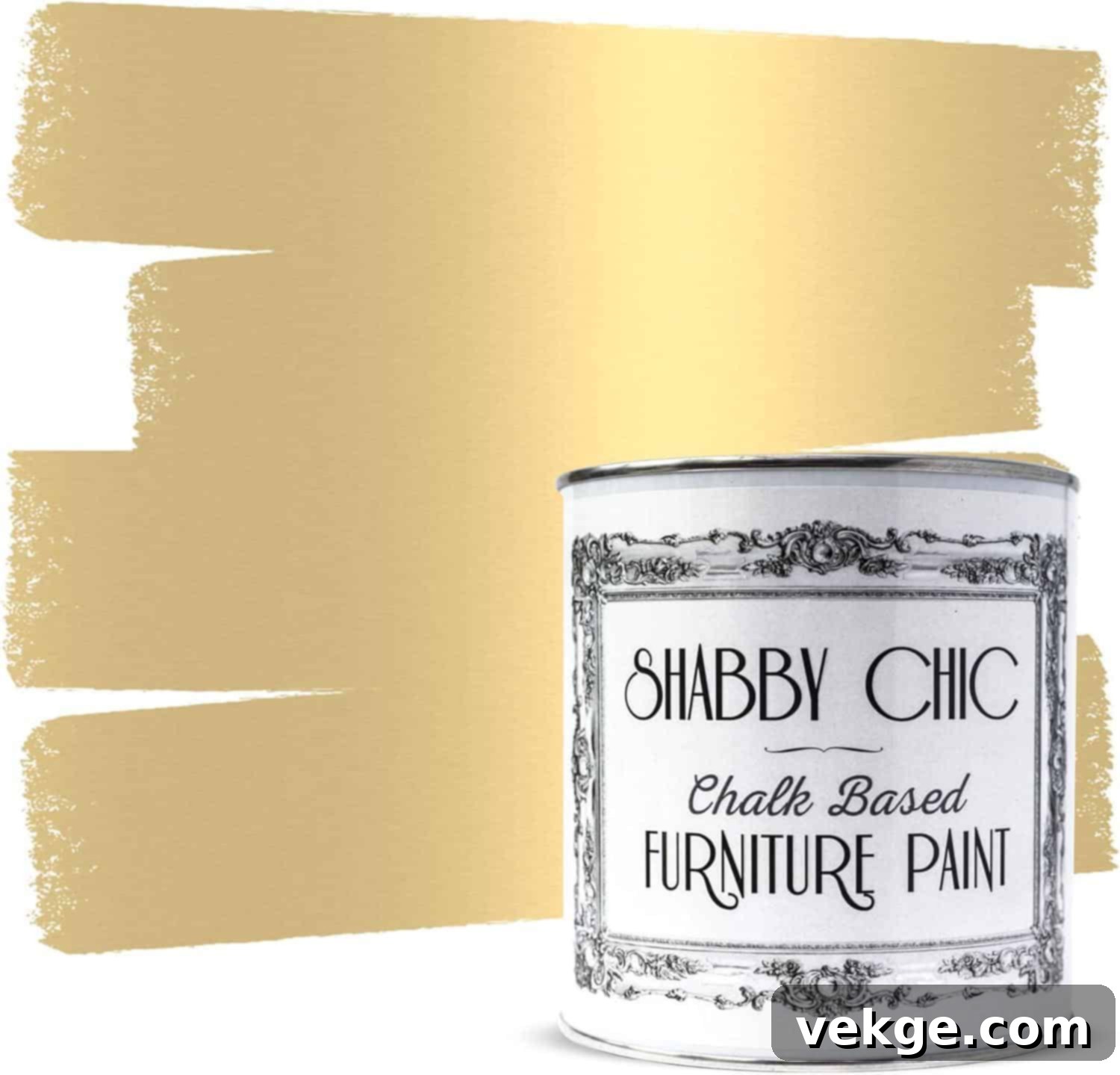 Shabby Chic Chalk Furniture Paint in antique gold for a luxurious, vintage look