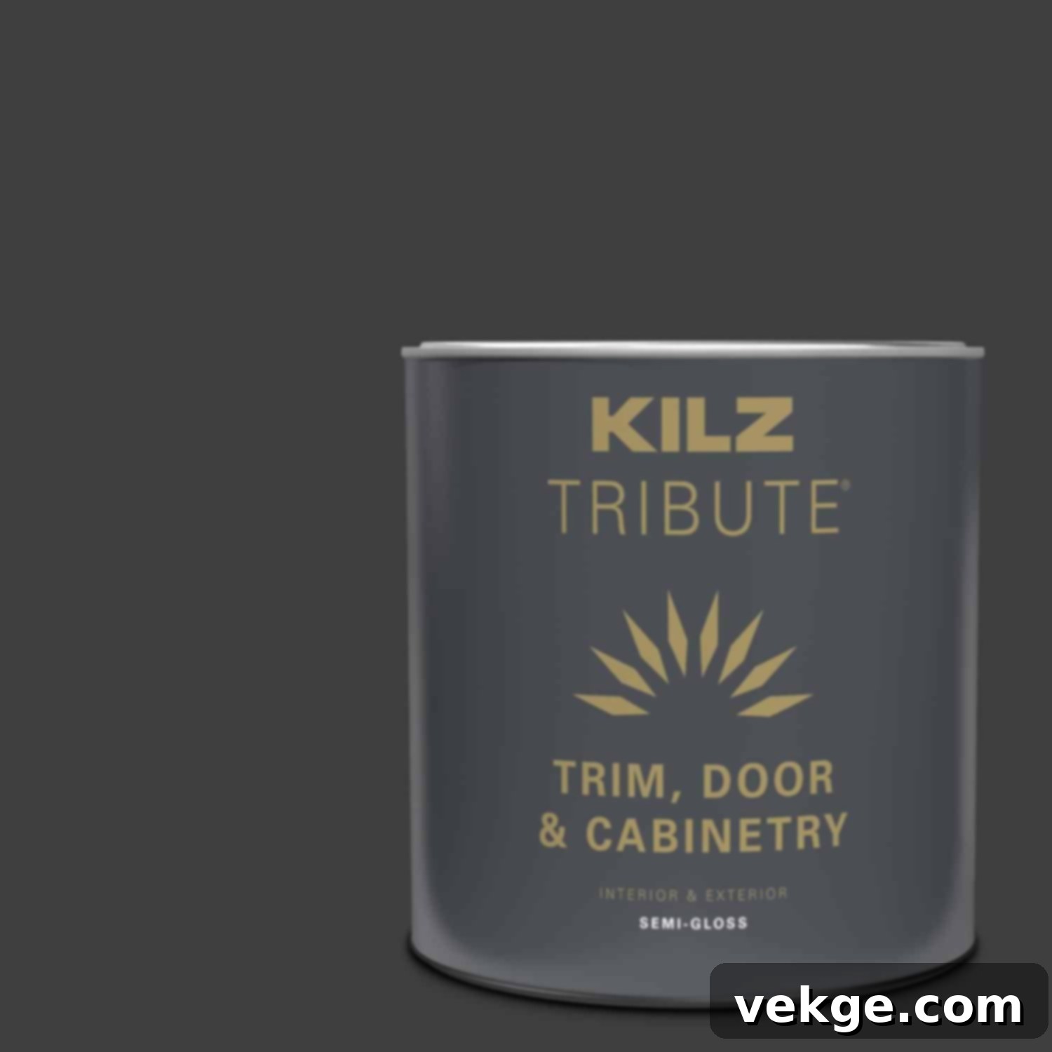 KILZ Tribute Interior/Exterior Semi-Gloss Cabinet Paint in Deep Onyx