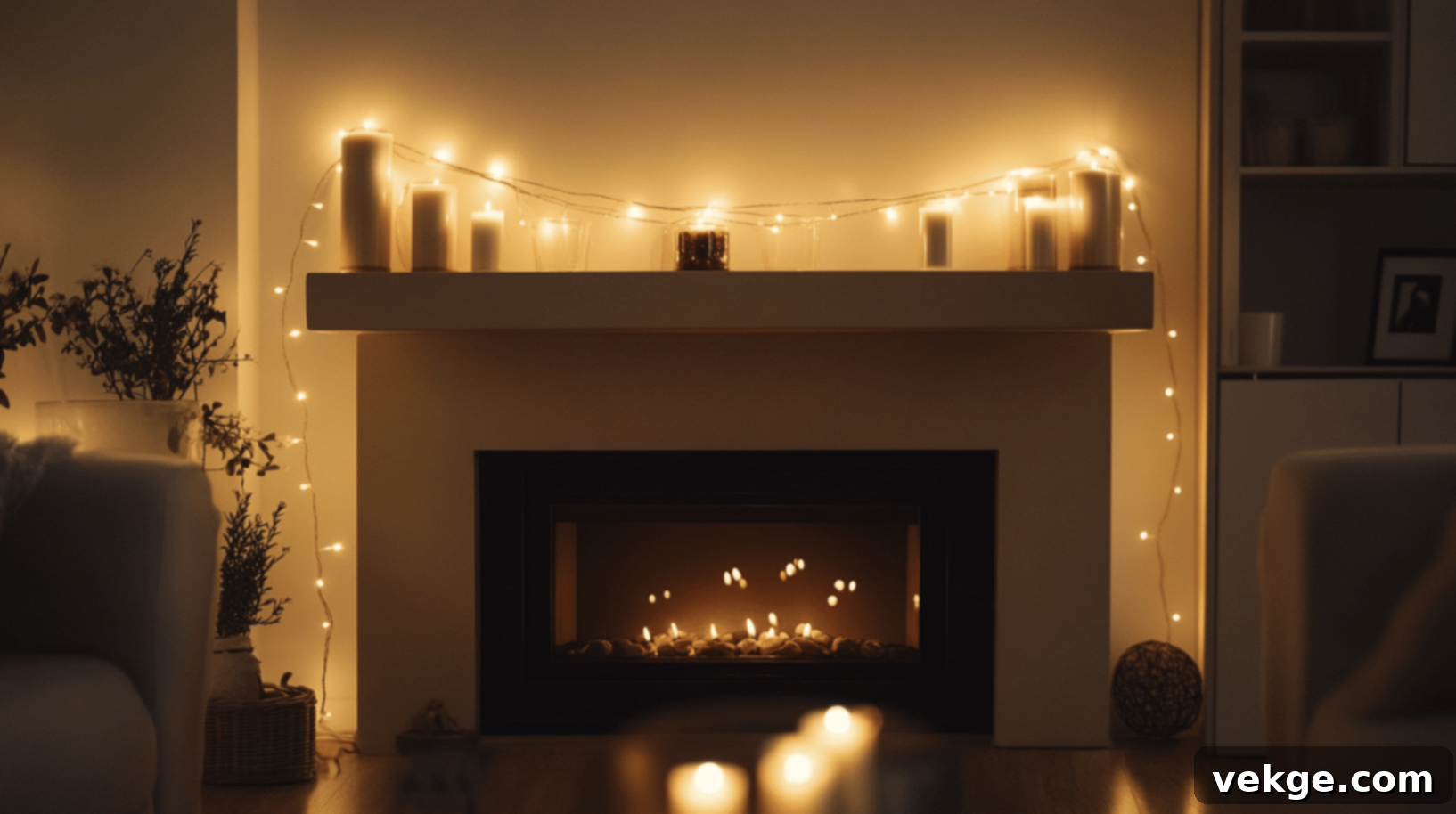 Accent Lighting Around the Fireplace