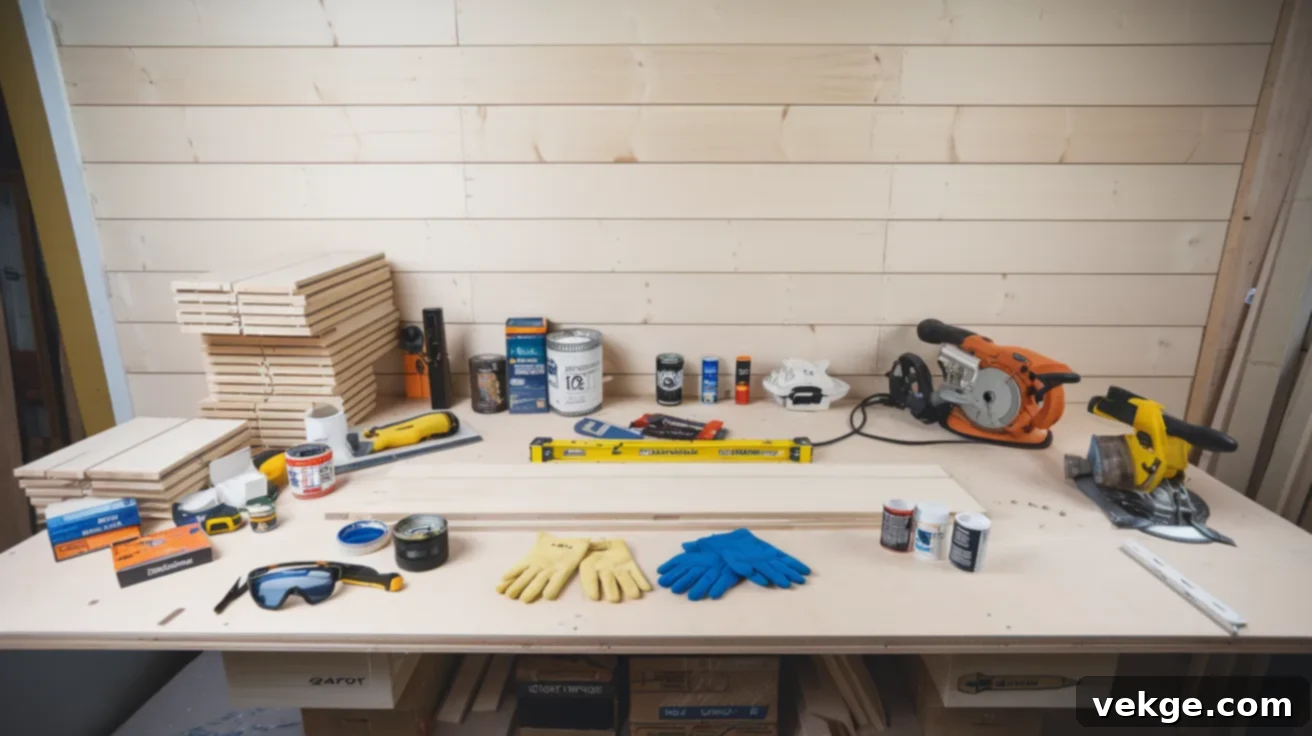 Essential Tools and Materials for DIY Vertical Shiplap Installation