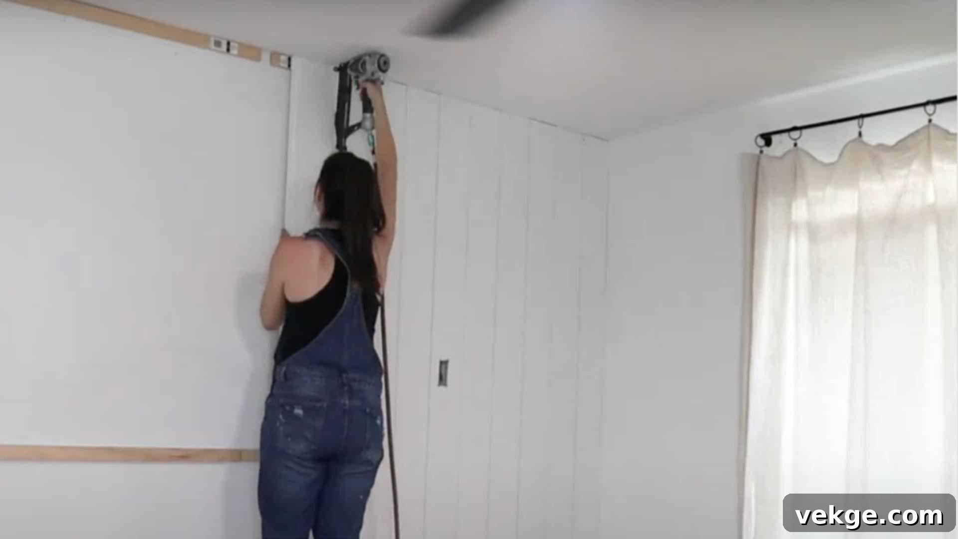 Installing the Vertical Shiplap Boards on Your Wall