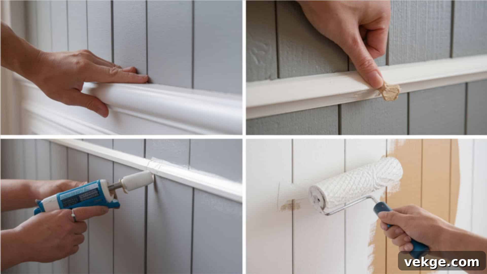 Finishing Steps: Install Baseboards, Wood Filler, Caulk, and Paint Your Shiplap