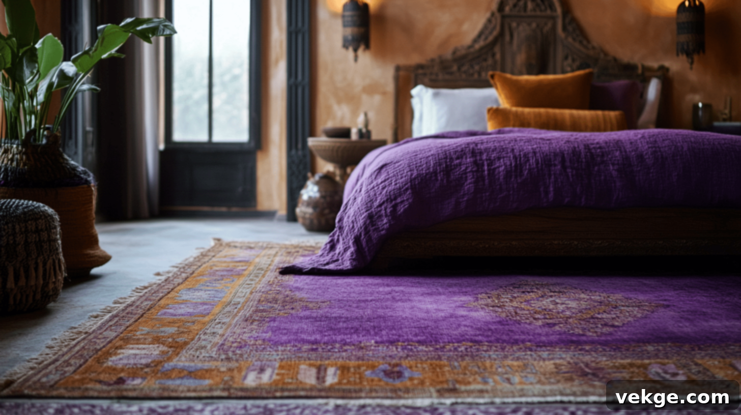 Amethyst Purple Moroccan Bedroom