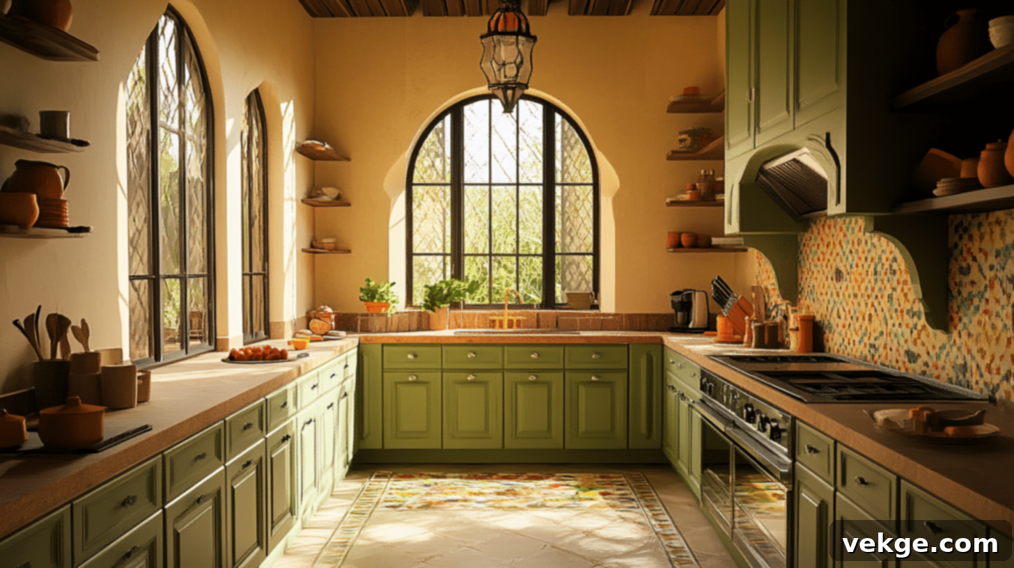 Olive Green Moroccan Bedroom