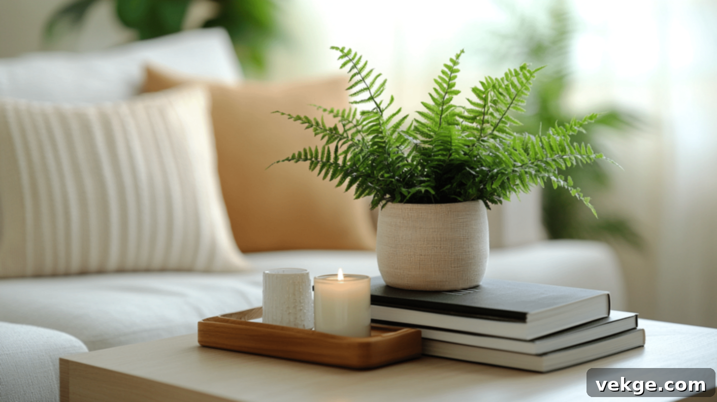 Stacked Books with a Plant on a coffee table