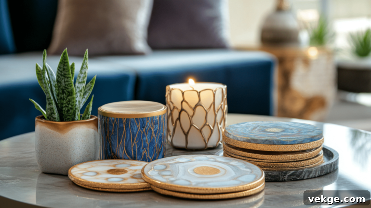 Coaster Collection on a coffee table