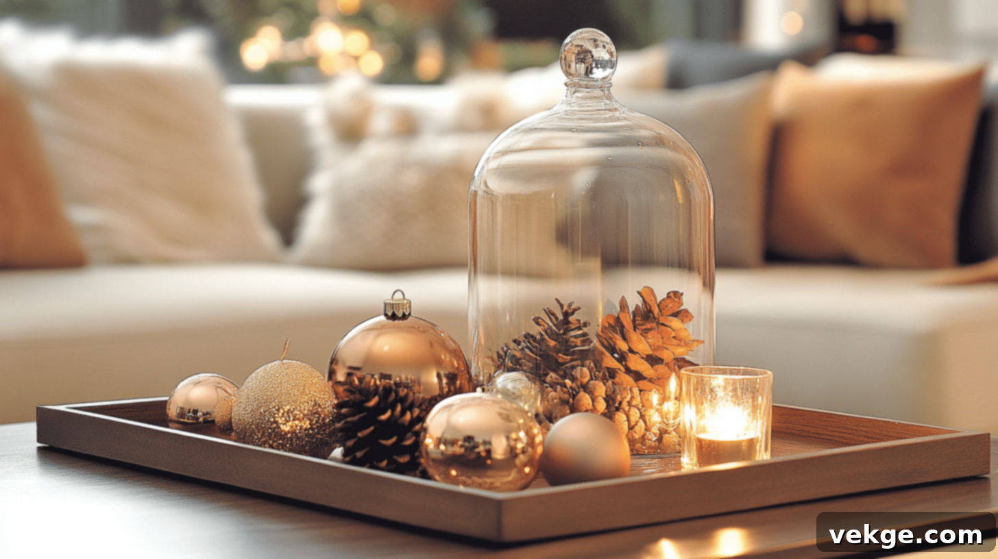 Glass Cloche Display with decorative items