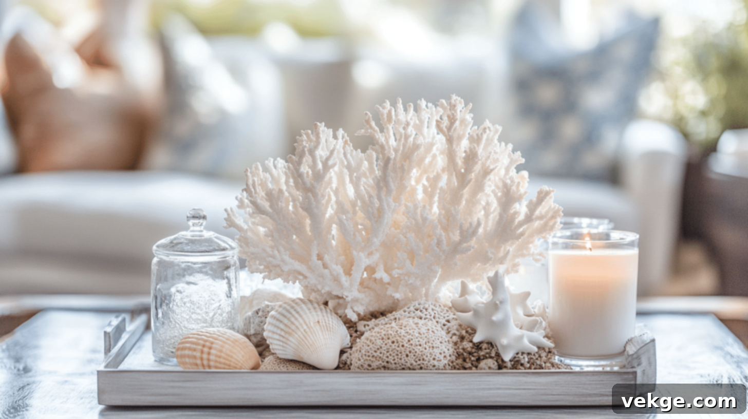 Faux Coral on a coffee table