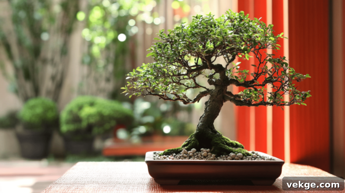 Bonsai Tree as a dining table centerpiece