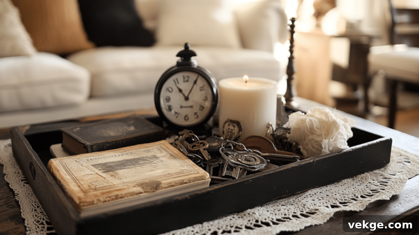 Vintage Finds on a coffee table