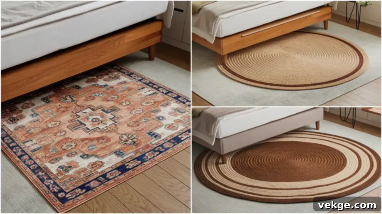 Choose Rug Shape Based on Bedroom Shape