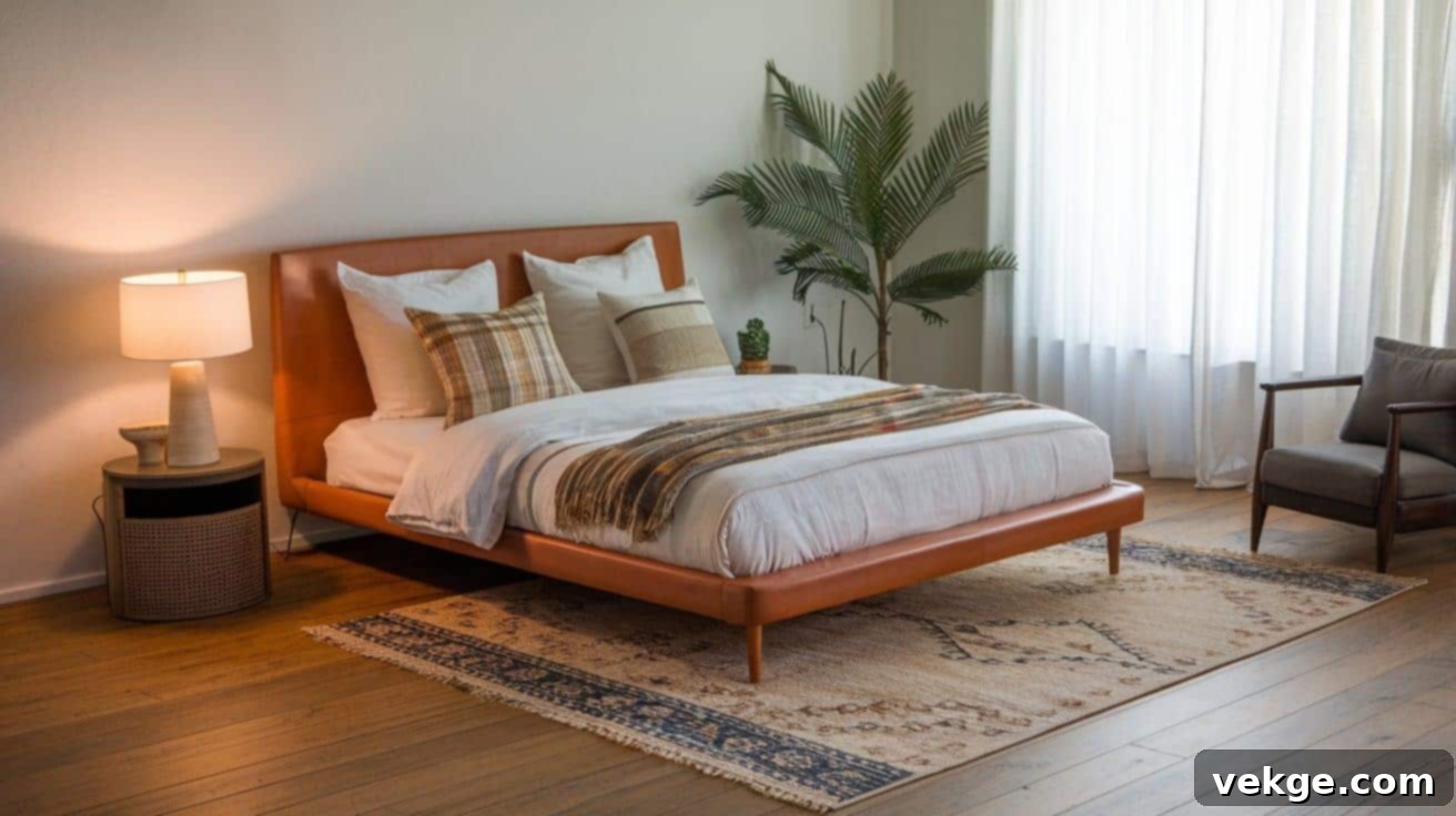 Place Your Rug Under Two-Thirds of the Bed