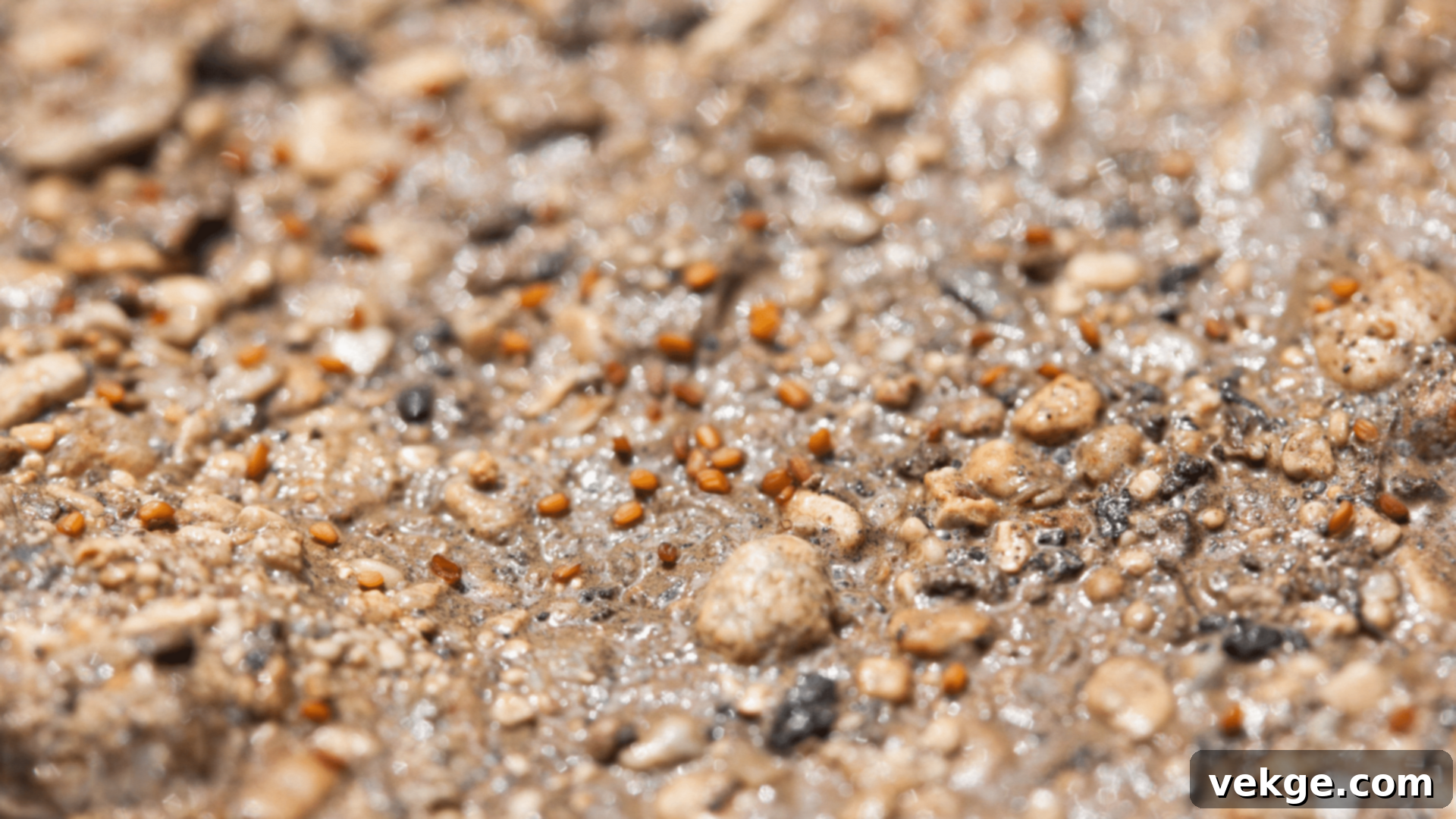 Sowing succulent seeds evenly over prepared soil