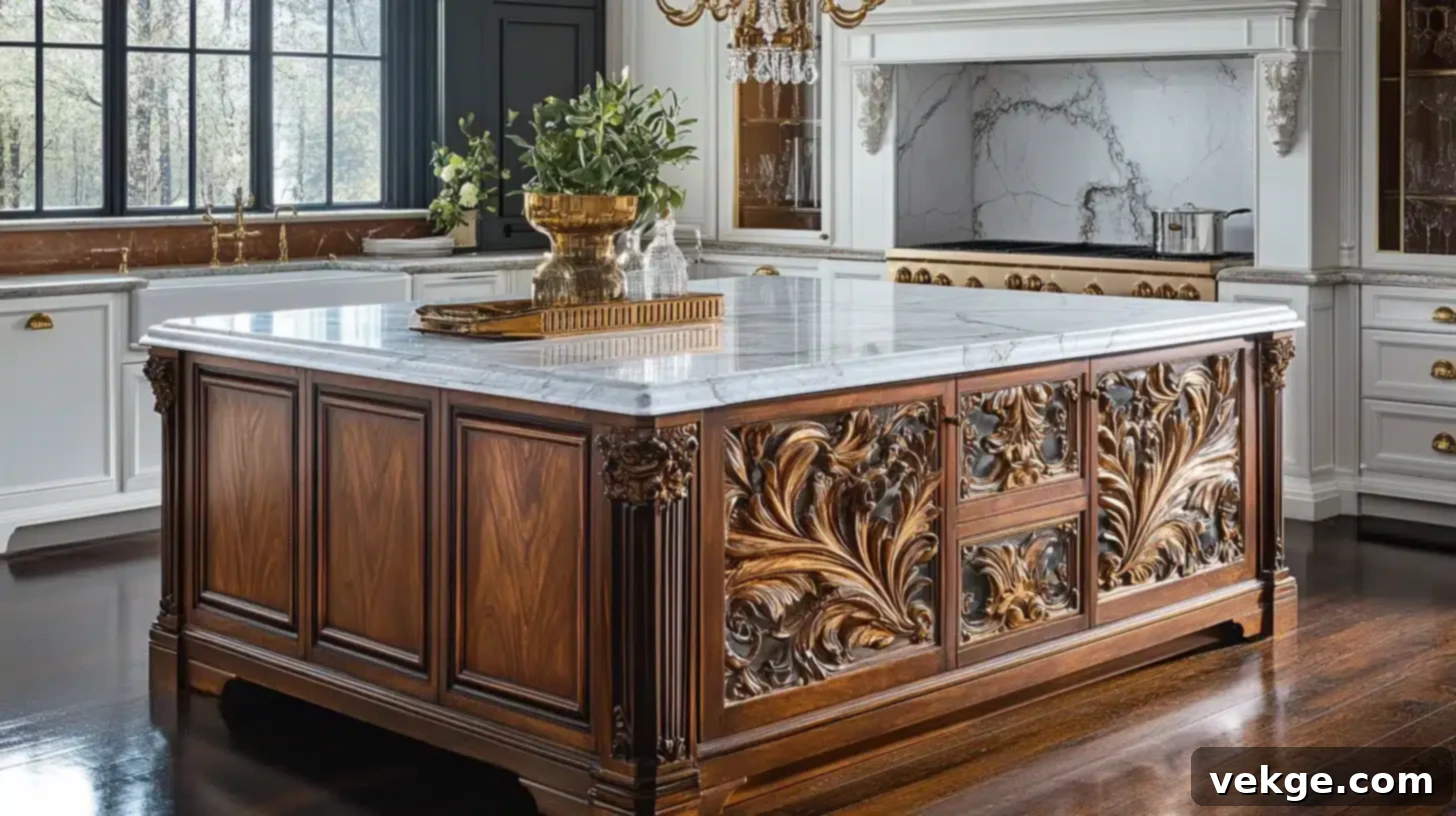 Old-World Glam Kitchen Island Decor