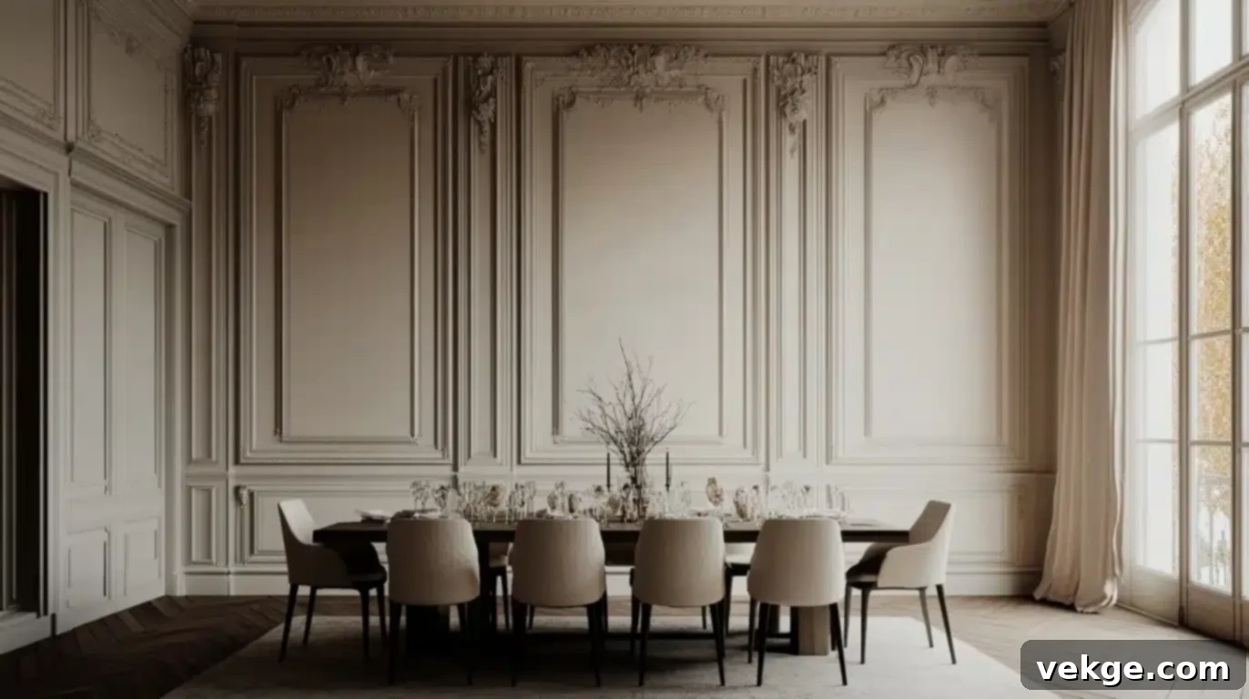 French Paneling in a Parisian Dining Room